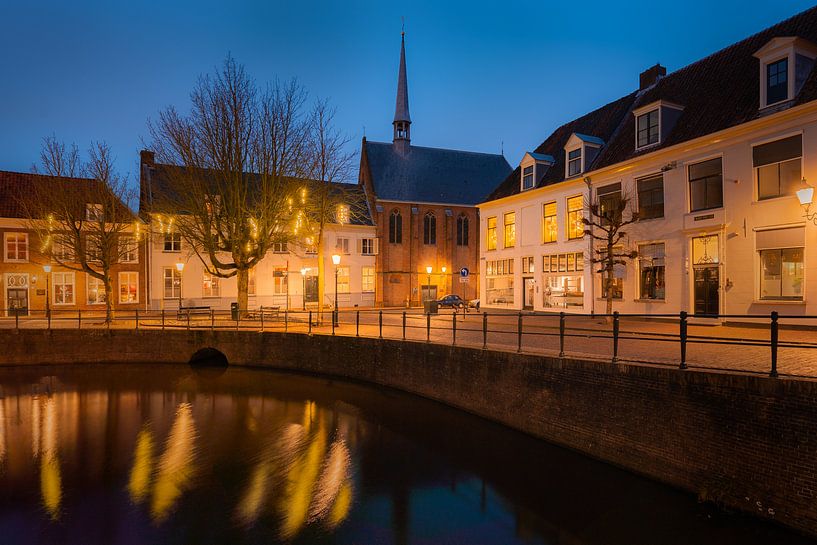 Le canal d'Amersfoort en soirée par Michiel Dros