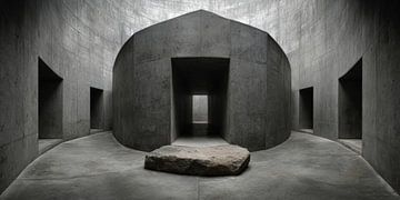 The immobile centre by Klaus Tesching - Art-AI