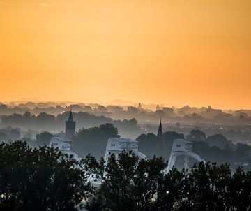 Uitzicht over Driel in de vroege ochtend