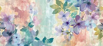 Pastel Floral Art | Soft Flower Harmony sur Art Merveilleux