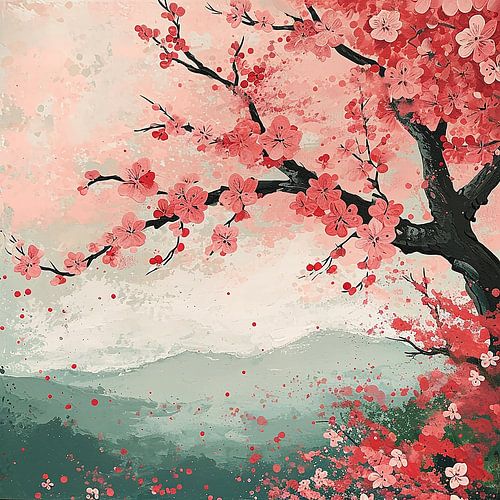 Verträumte Kirschblüten