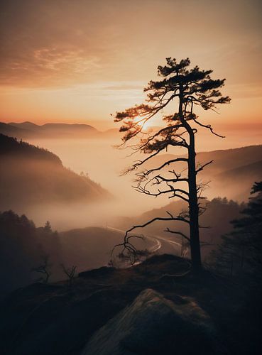 Sonnenaufgang im Wald