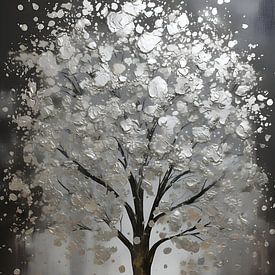 Peinture d'arbre | Peinture d'arbre | Peinture d'argent sur AiArtLand
