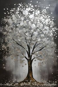 Peinture d'arbre | Peinture d'arbre | Peinture d'argent