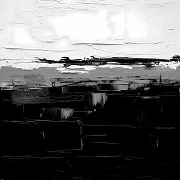 Impasto monochrome Texture abstraite sur maulana risyad