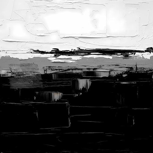 Monochromes Impasto Abstrakte Textur