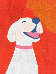 Happy labradoodle