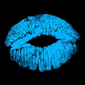 Blue Kiss on black van ART Eva Maria