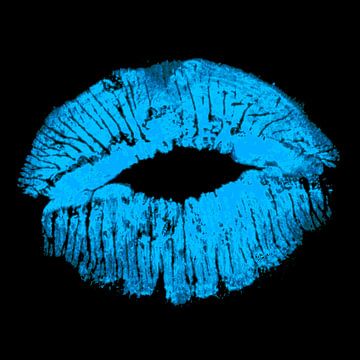 Blue Kiss on black sur ART Eva Maria