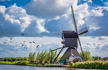 Wipmolen bij Kinderdijk, Nederland