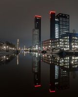 La ligne d'horizon de Leeuwarden dans la lumière du soir