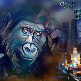 King Kong, Gorilla, New York, Dierendruk van Beate Braß
