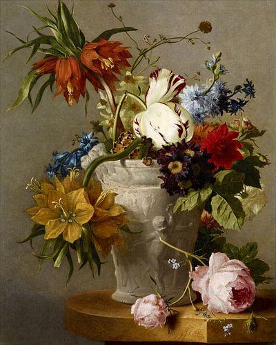 Een arrangement met bloemen, Georgius Jacobus Johannes van Os...