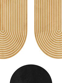 Modern Geometric Abstract Art in Earth Tones