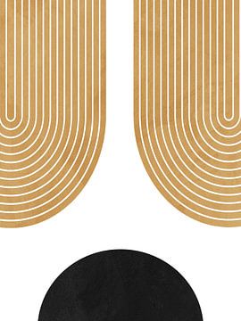 Modern Geometric Abstract Art in Earth Tones by Online Arts