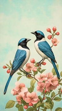 Vogels in bloesem boom van But First Framing