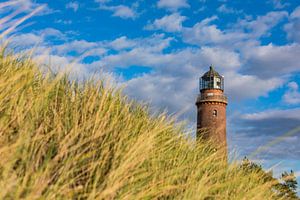 Vuurtoren bij Darßer Ort aan de Oostzeekust van Werner Dieterich