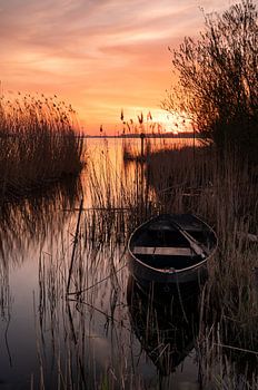 Orangefarbener Sonnenuntergang
