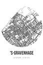 The Hague (South-Holland) | Map | Black and White by MyCityPoster thumbnail