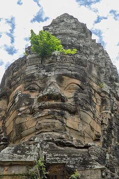 Gezichten van Bayon, Angkor Wat, Cambodja van Jan Fritz