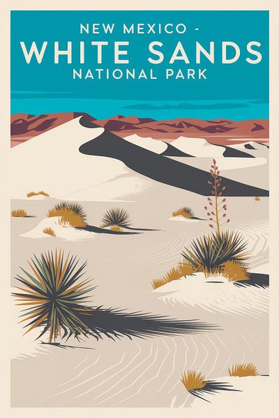 White Sands, New Mexico von Poster Art Shop