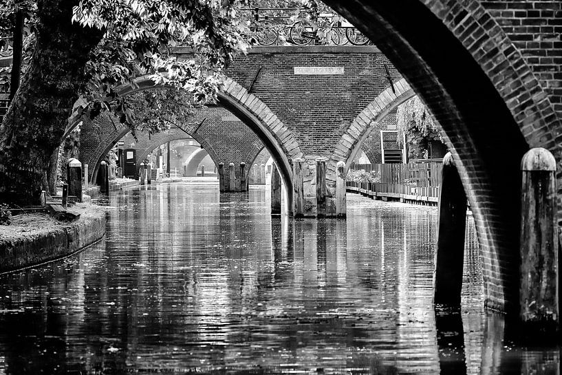 Blick auf die Hamburgerbrug, Weesbrug, Smeebrug, Geertebrug und Vollersbrug in Utrecht aus Sicht von von André Blom Fotografie Utrecht