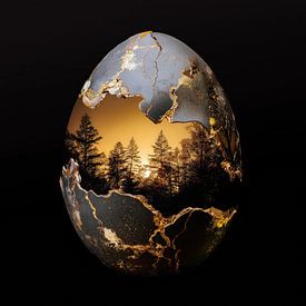 Natuur en bos in een ei van TheXclusive Art