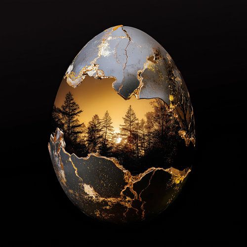 La nature et la forêt dans un œuf