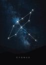Celestial Swan: Cygnus Constellation Poster by Himler Razan thumbnail