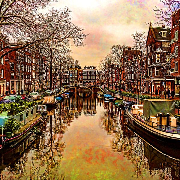 Colorful Amsterdam #104 van Theo van der Genugten