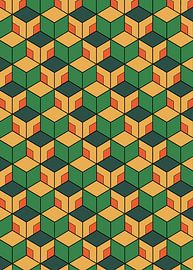 Geometric Cubic Seamless Pattern by Art Kingdom