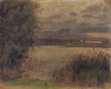 PAUL WEBER, Gezicht op de Chiemsee, ca. 1880-90