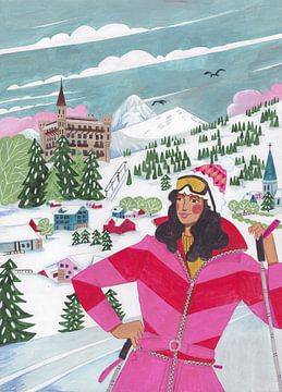 Woman in Gstaad Switzerland by Caroline Bonne Müller