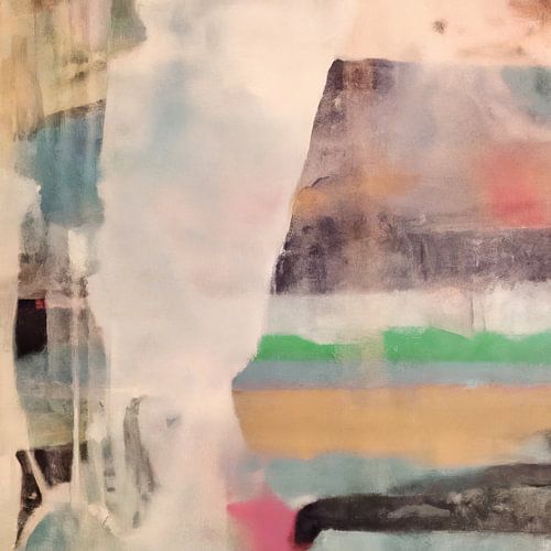 Abstraktes Wabi-Sabi in Pastell