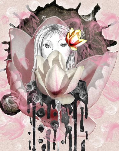 Magnolia meisje met drippings