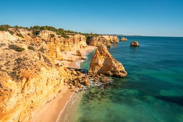 Beautiful beach Praia da Marinha in the Algarve Portugal by Leo Schindzielorz