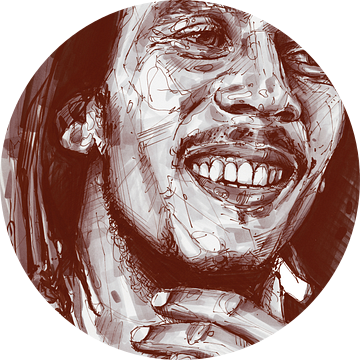 Bob Marley kunstwerk  (gezien bij vtwonen) van Jos Hoppenbrouwers