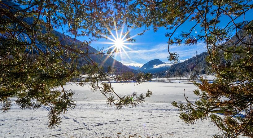 Soleil sur le lac gelé de Winklersee par Christa Kramer