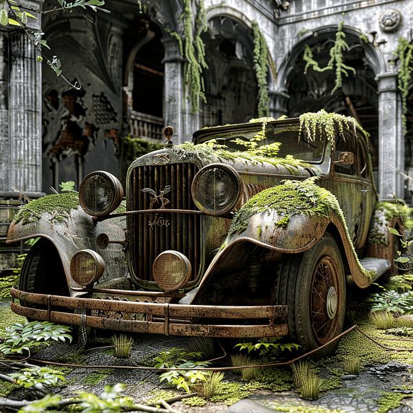 Lost Place historique Oldtimer rouillé Oublié Cour intérieure par gm_designs