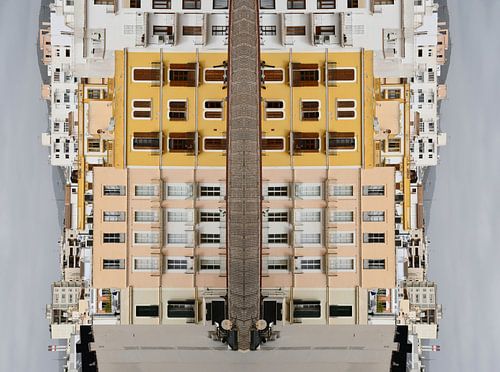 Architecture symétrique de la ville d'Ibiza