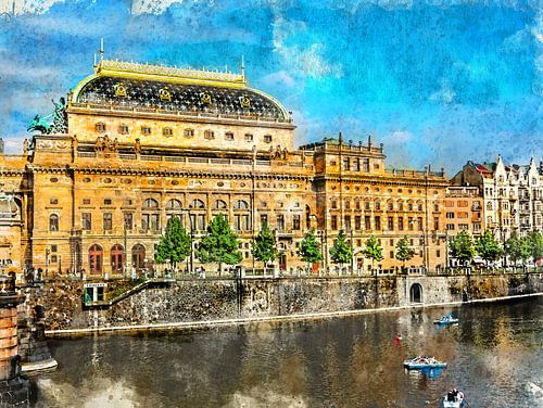 Praagse aquarelkunst #Praag