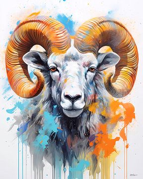 ram in multicolor van Gelissen Artworks