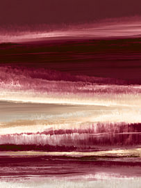 Burgundy Horizon Flow I von Mosaic Dialogue