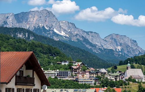 Uitzicht op de bergen in de Berchtesgadener Alpen