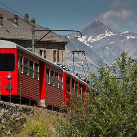 Trein Chamonix naar Mont Blanc van Anne van IJs