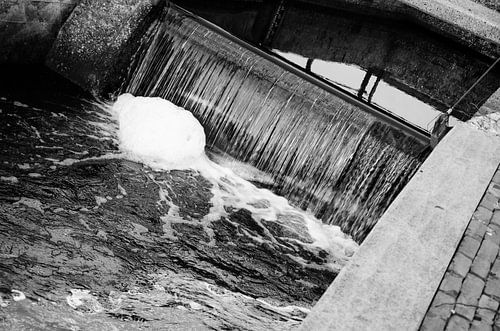 Sluis Jubbega zwart wit
