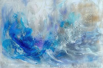abstract, schilderij, De onbekende zee van BowiScapes abstract en digitale kunst