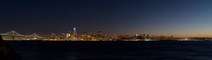 Skyline van San Francisco vlak na zonsondergang von Arjen Tjallema
