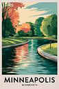 Minneapolis, Minnesota Vintage Reisposter van Poster Art Shop thumbnail