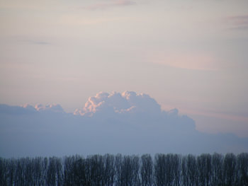 dreigende wolken of bergen?